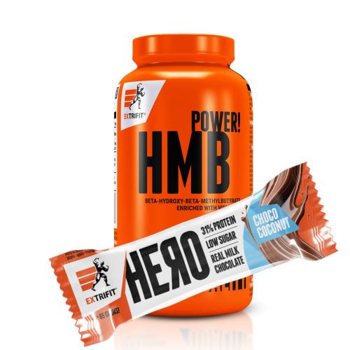 AKCE Extrifit HMB Power 180 cps + ZDARMA Hero Protein Bar 31% 65 g